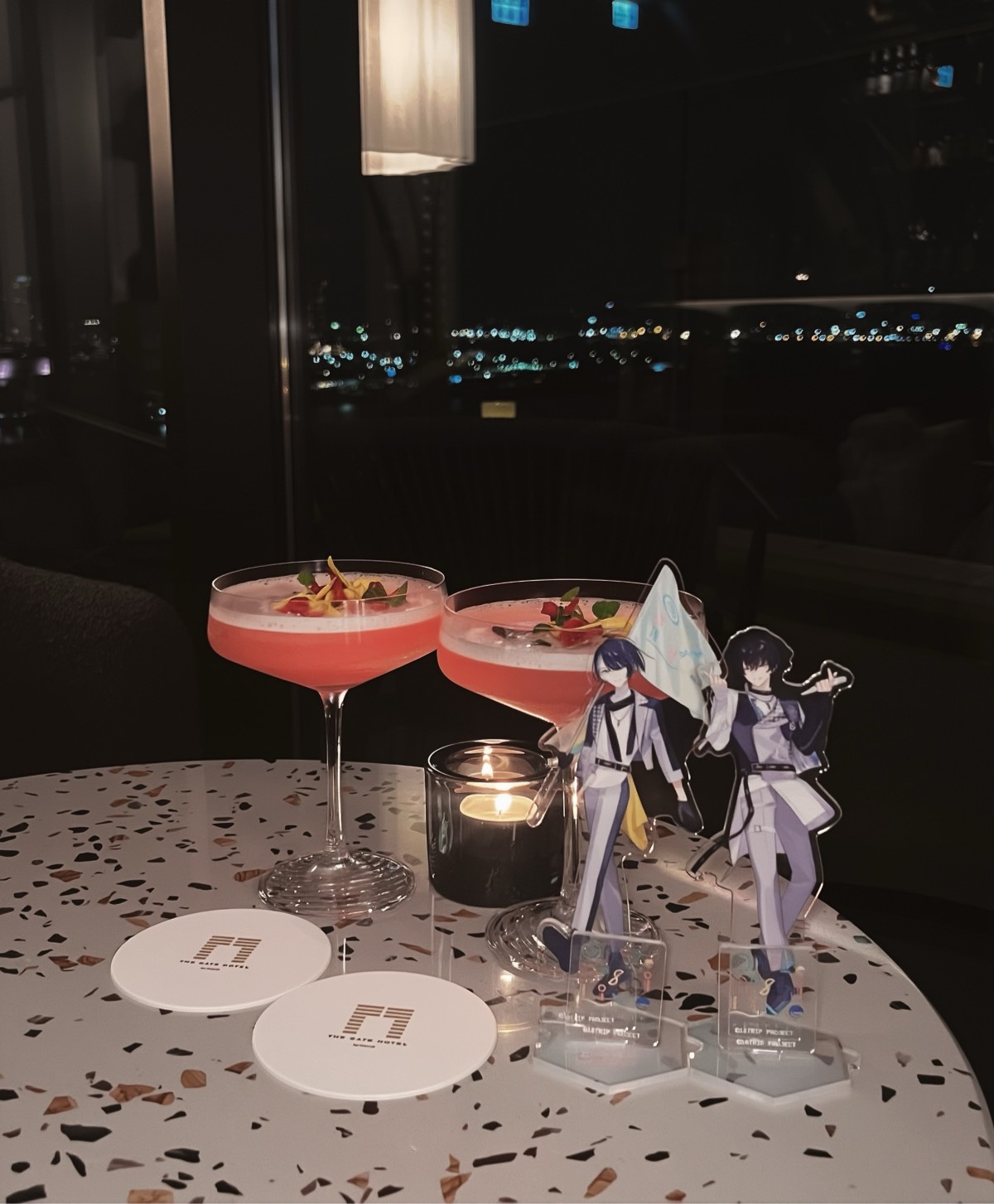 ベイブリッジと豪華客船が見えるホテルのラウンジでバー活🌙*゚ 1